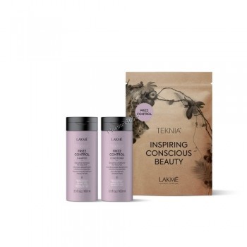 Lakme Teknia Frizz Control Travel Pack (Дорожный набор дисциплинирующий для непослушных и кудрявых волос), 2 средства