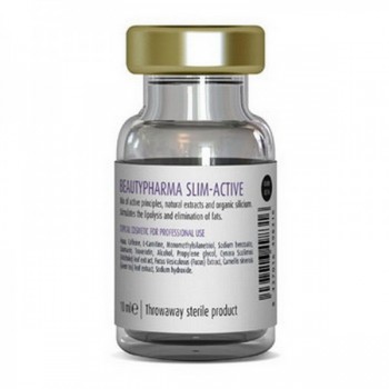 Beautypharma Slim-Active (Коктейль для терапии целлюлита и уменьшения локальных жировых отложений), 1 флакон х 10мл 