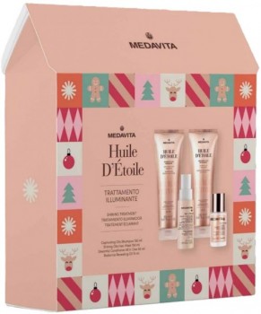 Medavita Huile D'etoile Shining Treatment Kit (Подарочный набор для интенсивного питания и блеска волос), 150мл+150мл+50мл+15мл