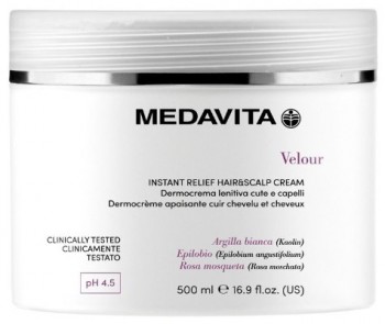 Medavita Instant Relief Hair & Scalp Cream (Успокаивающий крем для кожи головы и волос), 500 мл