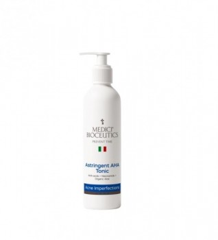 Medici Bioceutics ASTRINGENT АНА Tonic – AHAacids + Niacinamide + Organic Aloe (Поросуживающий, регулирующий выработку себума, осветляющий постакне тоник с АHА-кислотами, ниацинамидом и соком органического алоэ)