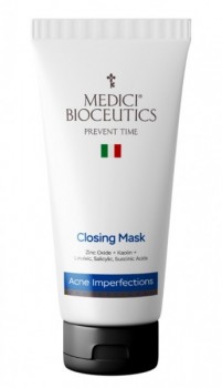 Medici Bioceutics Closing mask (Сужающая поры маска после чистки лица для проведения косметологического ухода с оксидом цинка, каолином и комплексом кислот: салициловой, янтарной, линоевой и ланоленовой), 200 мл
