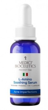 Medici Bioceutics L-Amino soothing serum (Успокаивающая сыворотка после чистки для жирной и проблемной кожи лица с комплексом аминокислот, пробиотическим комплексом, янтарной кислотой и ниацинамидом)