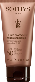 Sothys Sensitive Zones Protective Fluid SPF50 High Protection UVA/UVB (Флюид с SPF50 для лица и чувствительных зон тела), 50 мл