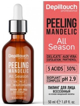 Depiltouch Professional All Season Mandelic Peeling (Пилинг для лица всесезонный на основе миндальной кислоты), 50 мл