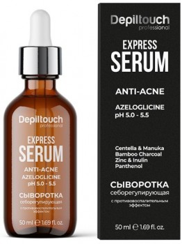 Depiltouch Professional Anti-Acne Express Serum (Сыворотка себорегулирующая с противовоспалительным эффектом), 50 мл