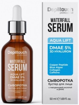 Depiltouch Professional Aqua Lift Waterfall Serum (Сыворотка-бустер для лица с ДМАЕ и гиалуроновой кислотой), 50 мл
