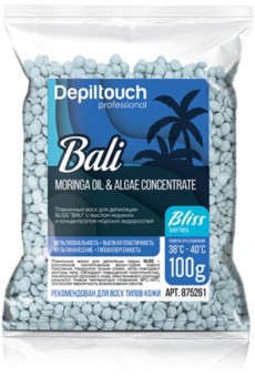 Depiltouch Professional Bliss Bali Wax (Полимерный пленочный воск Bali Bliss с маслом моринги и концентратом морских водорослей)