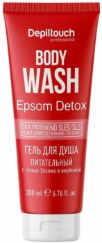 Depiltouch Professional Epsom Detox Body Wash (Гель для душа питательный с солью Эпсома и маслом вербены), 200 мл