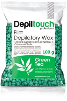 Depiltouch Professional Grean Tea Depilatory Wax (Натуральный пленочный воск с ароматом зелёного чая)