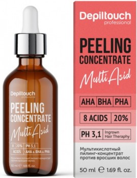 Depiltouch Professional Multi Acid Peeling Concentrate (Пилинг-концентрат мультикислотный против вросших волос), 50 мл