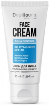 Depiltouch Professional SPF 30 Aqua Control Face Cream (Крем для лица ультраувлажняющий для сухой и обезвоженной кожи), 50 мл