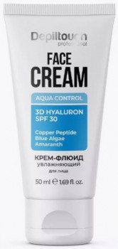 Depiltouch Professional SPF 30 Aqua Control Face Cream (Увлажняющий крем-флюид для нормальной и комбинированной кожи лица), 50 мл