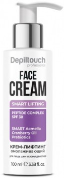 Depiltouch Professional Smart Lifting Face Cream (Крем-лифтинг омолаживающий для лица, шеи и зоны декольте с биоармирующим эффектом), 100 мл