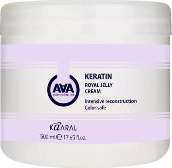Kaaral AAA Keratin Royal Jelly Cream (Питательная крем-маска для восстановления окрашенных и химически обработанных волос), 500 мл