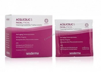 Sesderma Acglicolic S Cleansing towelettes (Салфетки очищающие для лица с гликолевой и салициловой кислотой), 14 шт. 