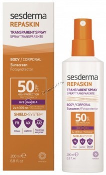 Sesderma Repaskin Transparent Spray Body sunscreen SPF 50 (Спрей солнцезащитный прозрачный для тела СЗФ 50), 200 мл