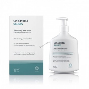 Sesderma Salises Facial/body foamy soap-free cream (Крем пенящийся для умывания для лица и тела), 300 мл