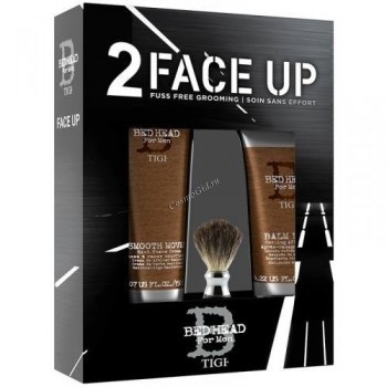 Tigi Bed Head For Men Face Up 2 (Набор: крем для бритья, лосьон после бритья, помазок), 2 средства