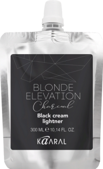 Kaaral Blonde Elevation Charcoal Black Cream Lightener (Чёрный угольный осветляющий крем для волос), 250 мл