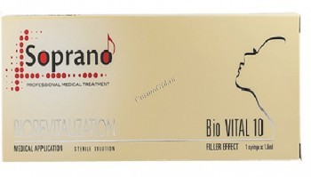 Soprano Bio Vital 10 Biorevitalizant (Биоревитализация), 10 мг/мл, 1,6 мл