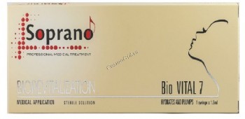 Soprano Bio Vital 7 Biorevitalizant (Биоревитализация), 7 мг/мл, 1,6 мл
