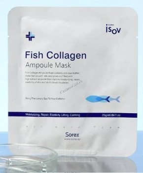 Isov Sorex Fish Collagen Ampoule Mask (Тканевая маска с морским коллагеном), 25 гр