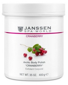 Janssen IArctic Body Polish "Cranberry" * Скраб "КЛЮКВА" с клюквой, сахаром и маслом косточек винограда 400 мл