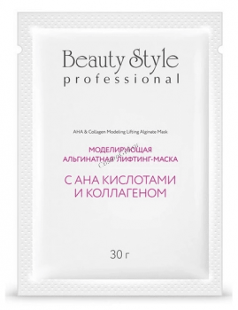 Beauty Style AHA & Collagen Modeling Alginate mask (Моделирующая альгинатная лифтинг-маска с АНА-кислотами и коллагеном), 30 гр