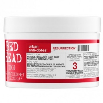 Tigi Bed head urban anti+dotes resurrection tratment mask (Маска для сильно поврежденных волос уровень 3), 200 мл