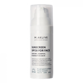 M.Aklive Sunscreen SPF30 for face for dry, Normal & Sensitive skin (Солнцезащитный крем SPF30 для сухой, нормальной и чувствительной кожи лица)
