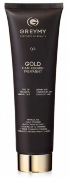 Greymy Gold Hair Keratin Treatment (Голд кератиновый крем для выпрямления с частицами золота)