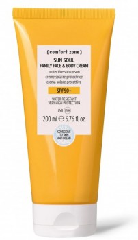 Comfort Zone Sun Soul Family Face & Body Cream SPF50+ (Солнцезащитный водостойкий крем для взрослых и детей SPF50+), 200 мл 