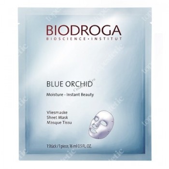 Biodroga Vliesmaske Moisture "Blue Orchid" (Увлажняющая флисовая маска моментального действия "Голубая орхидея"), 16 мл.