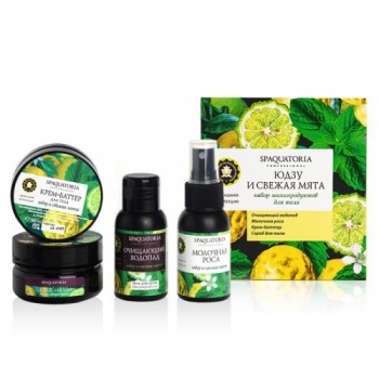 Spaquatoria Yuzu and Fresh Mint Mini Kit (Набор мини продуктов Юдзу и свежая мята), 2шт*50 мл, 2шт*60мл