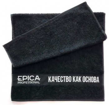 Epica Professional Terry Towel (Черное махровое полотенце 50*90 см), 1 шт.