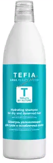 Tefia Treats by Nature (Шампунь увлажняющий для сухих и ослабленных волос с алоэ вера и миндальным молочком), 1000 мл