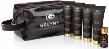 Greymy Brilliant Shine Travel Set (Набор миниатюр для блеска), 50мл+50мл+50мл+50мл+10мл+1шт