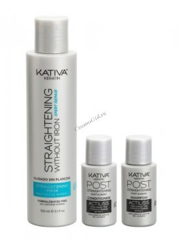 Kativa Straightening without Iron Xpert Repair (Набор для выпрямления волос «Восстановление» для волос с секущимися кончиками)