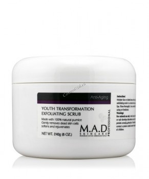 M.A.D Skincare Anti-Aging Youth Transformation Exfoliating Scrub (Отшелушивающий крем-скраб с омолаживающим эффектом), 240 гр