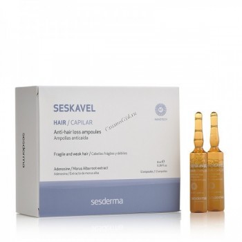 Sesderma Seskavel Anti-hair loss ampoules (Средство в ампулах от выпадения волос), 12 шт. по 8 мл