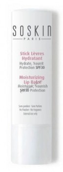 Soskin Moisturizing lip balm SPF 30 (Солнцезащитный и увлажняющий бальзам для губ SPF 30), 4 гр.