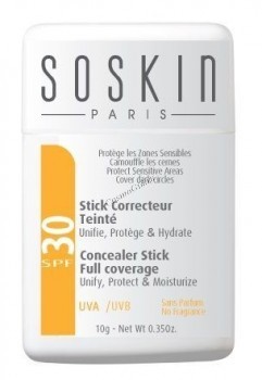 Soskin Concealer stick full coverage SPF 30 (Защитный стик с тональным эффектом SPF 30), 10 гр