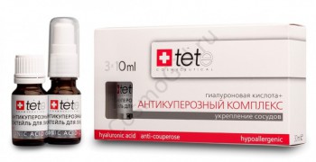 Tete Cosmeceutical Гиалуроновая кислота и антикуперозный комплекс, 3*10 мл