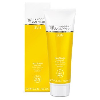 Janssen Sun shield waterproof SPF 25 (Водостойкая солнцезащитная эмульсия для лица и тела SPF 25), 100 мл