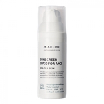 M.Aklive Sunscreens SPF30 for face for oily skin (Солнцезащитный крем SPF30 для жирной кожи лица)